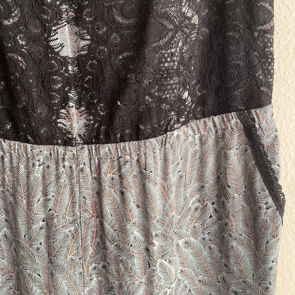 Anthropologie Elevenses Black Eyelash Lace Jumpsuit with Pockets size 10 - Picture 3 of 8